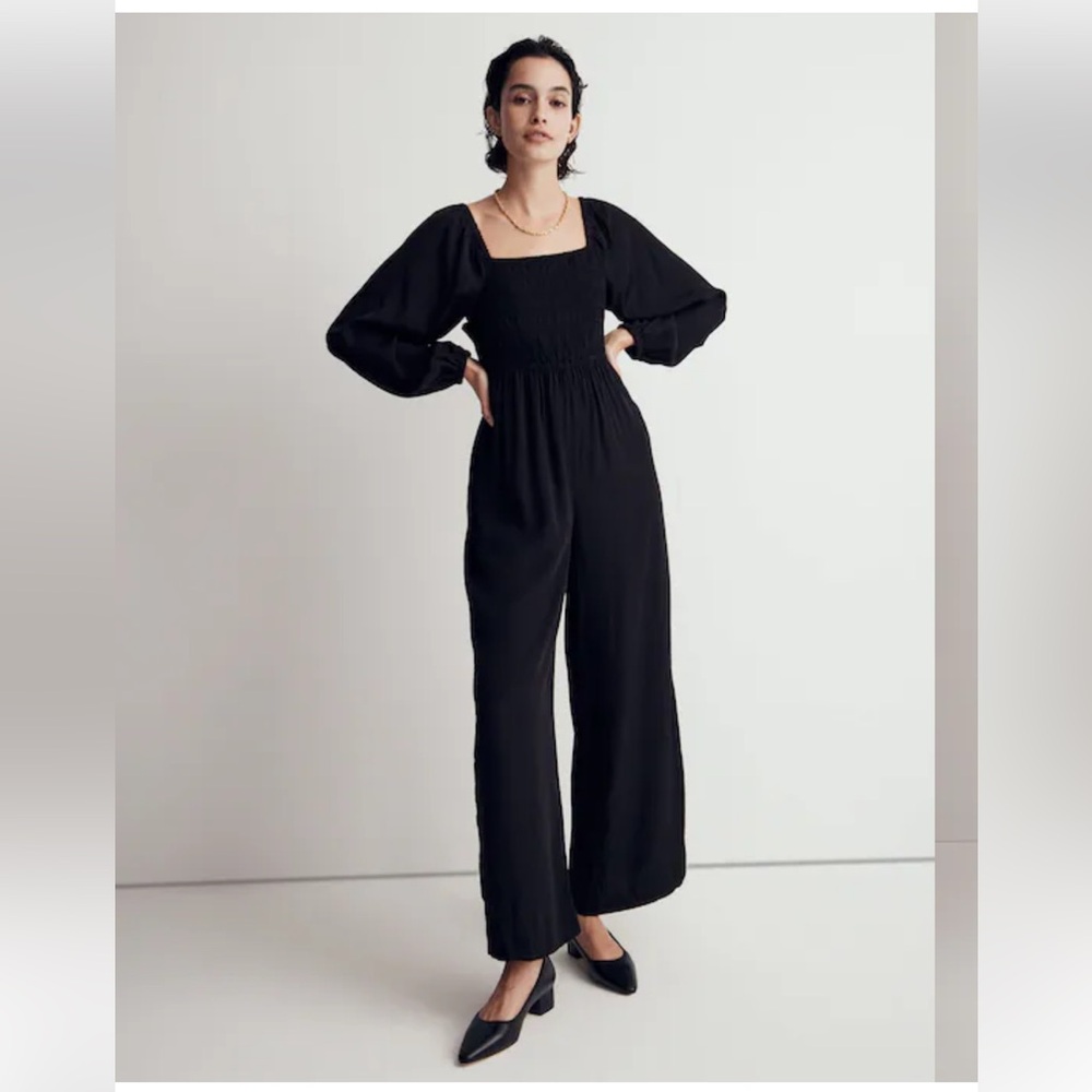 Madewell Lucie Tie-Back Long-Sleeve Jumpsuit